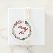 Faeröers Vrolijk Kerstfeest, Gleðilig Jól, Aangepa Bedankjes Labels (In situ)