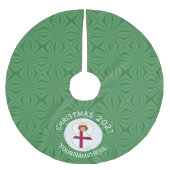 Faeröerse engel kerstvlag gepersonaliseerd kerstboom rok (Voorkant)