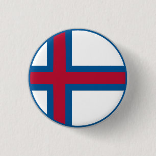 Faeröerse vlag ronde button 3,2 cm