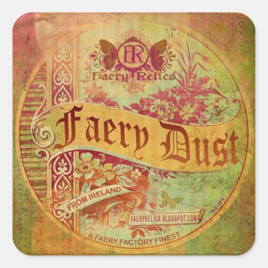 Faery Dust Vierkante Sticker (Voorkant)