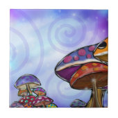 Faery Mushroom Art Tegeltje (Voorkant)