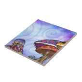 Faery Mushroom Art Tegeltje (Zijkant)