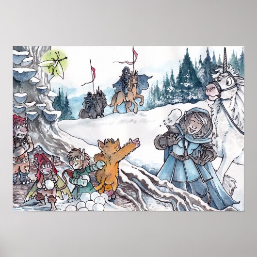 Faery Snowball Fight Poster (Voorkant)
