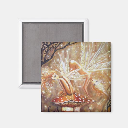 Faery/Sprites magneet - " Earth Sprites" (Voorkant / Achterkant)