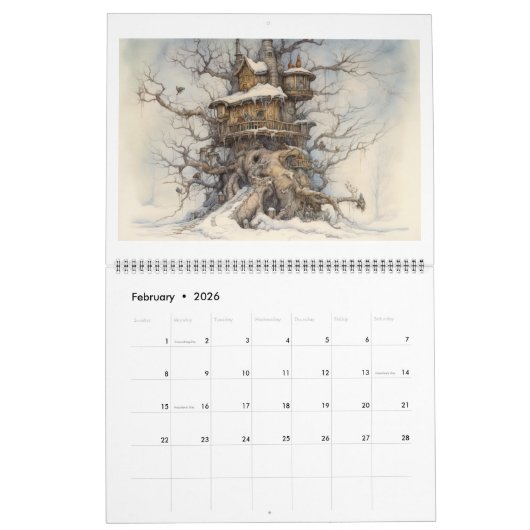 Faery Tale Treehouses kalender 2024 (Feb 2026)