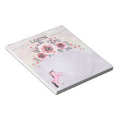 Faetastic unicorn roze personaliseer notepad notitieblok (Schuin)