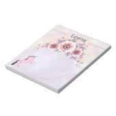 Faetastic unicorn roze personaliseer notepad notitieblok (Linkerzijde)