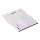 Faetastic unicorn roze personaliseer notepad notitieblok (Schuin)