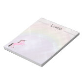 Faetastic unicorn roze personaliseer notepad notitieblok (Linkerzijde)