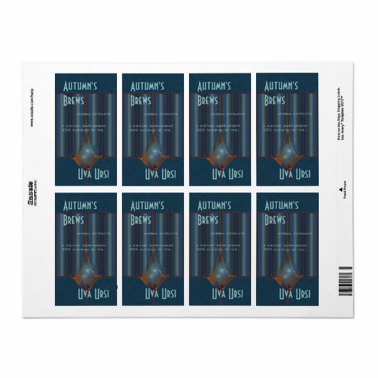 Faetini Faery Martini Art Etiket (Full Sheet)