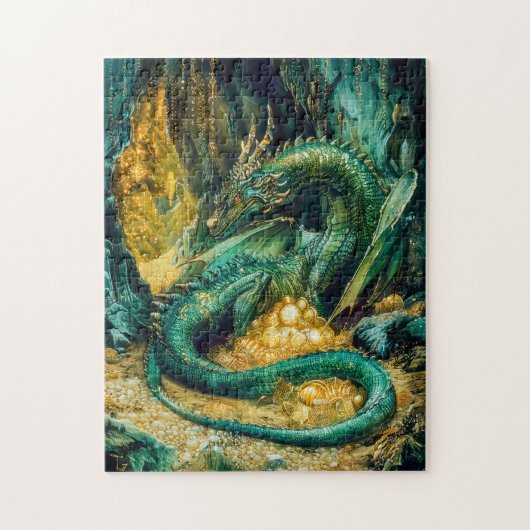 Fafnir Bewaakt de Nibelung-schat Legpuzzel (Verticaal)