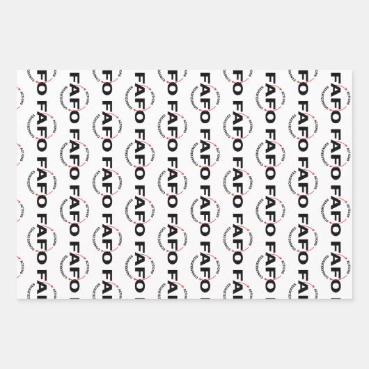 FAFO Acties Hebben Gevolgen Inpakpapier Vel (Voorkant)