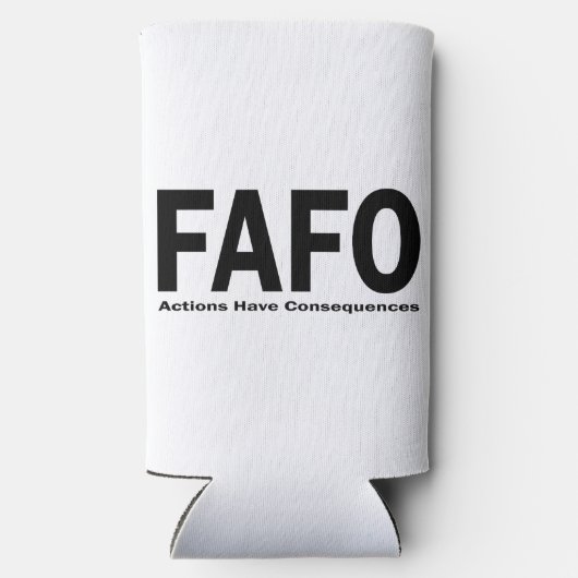 FAFO Acties Hebben Gevolgen Seltzer Blikjeskoeler (Achterkant)