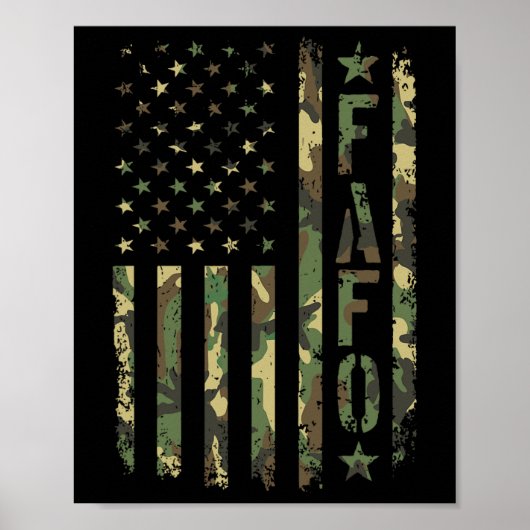 Fafo Camo Vlag  Poster (Voorkant)
