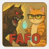 FAFO Cat and Dog Funny Sticker | Unbothered Pet At (Voorkant)