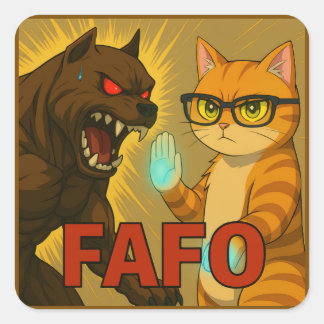 FAFO Cat and Dog Funny Sticker | Unbothered Pet At