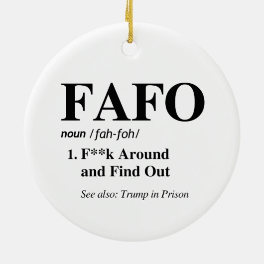 FAFO-definitie Keramisch Ornament (Achterkant)