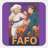 FAFO Fearless Older Woman–Bold Kick Sticker (Voorkant)