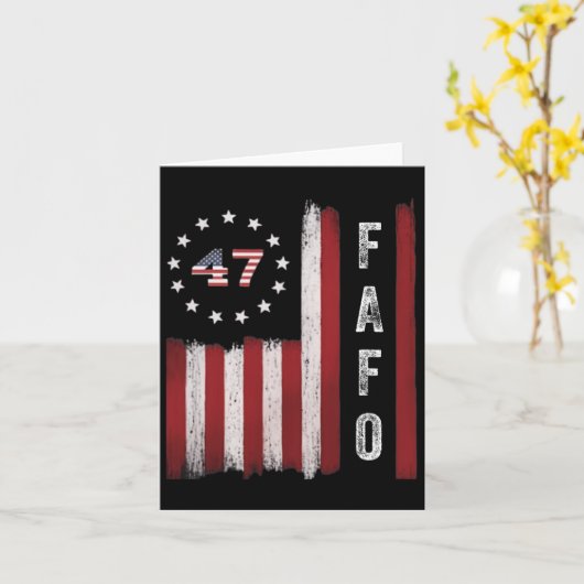 Fafo Flag Trump Grappig Kaart (Gele Bloem)