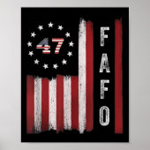 Fafo Flag Trump Grappig Poster (Voorkant)