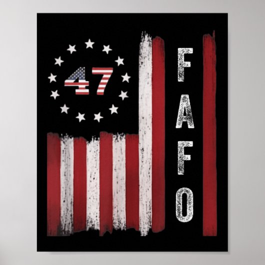 Fafo Flag Trump Grappig Poster (Voorkant)