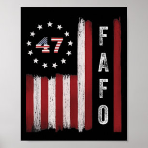 Fafo Flag Trump Grappig Poster