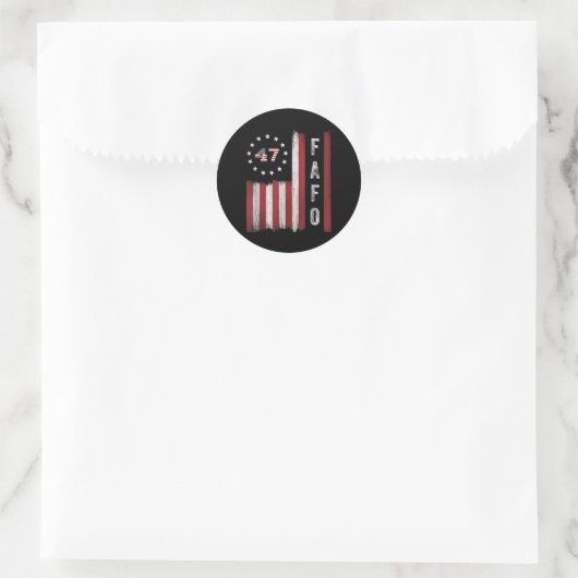 Fafo Flag Trump Grappig Ronde Sticker (Tas)