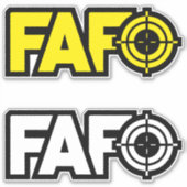 FAFO Fu*k rond en zoek auto Sticker (Voorkant)