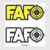 FAFO Fu*k rond en zoek auto Sticker (Vel)