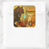 FAFO: Guard Dogs & Savage Cats Vierkante Sticker (Tas)