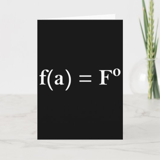Fafo Math Equation Funny Novelty Math Teacher Nerd Kaart (Voorkant)