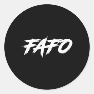 FAFO Ontdek het Ronde Sticker