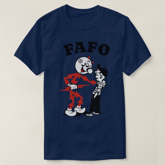 FAFO retro  ontwerp T-shirt (Design voorkant)