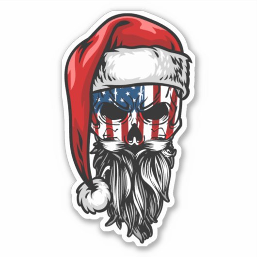 FAFO Santa op maat gesneden vinyl Sticker (Voorkant)