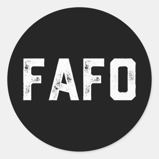 Fafo Trump Premium Ronde Sticker (Voorkant)