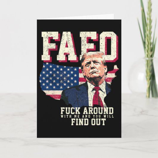 Fafo Trump Us Amerikaanse Kaart Vlag (Voorkant)