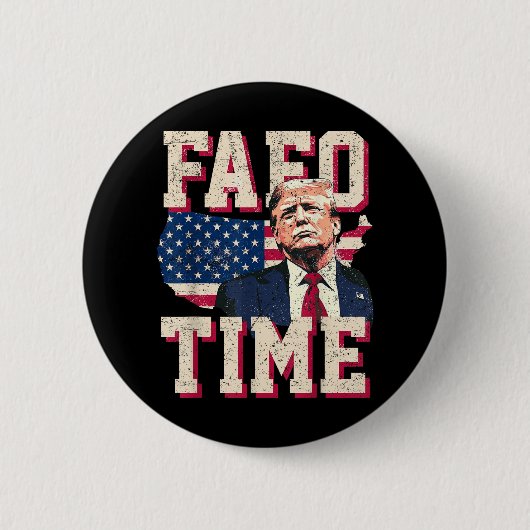 Fafo Trump vlag grappig Ronde Button 5,7 Cm (Voorkant)