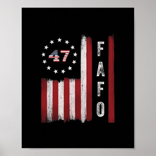 Fafo Vlag Trump Grappig  Poster (Voorkant)