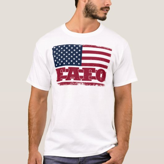FAFO VS vlag 4 juli Onafhankelijkheidsdag T-shirt (Voorkant)
