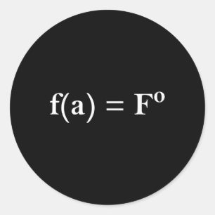 Fafo Wiskunde Vergelijking Grappige nieuwigheid Wi Ronde Sticker