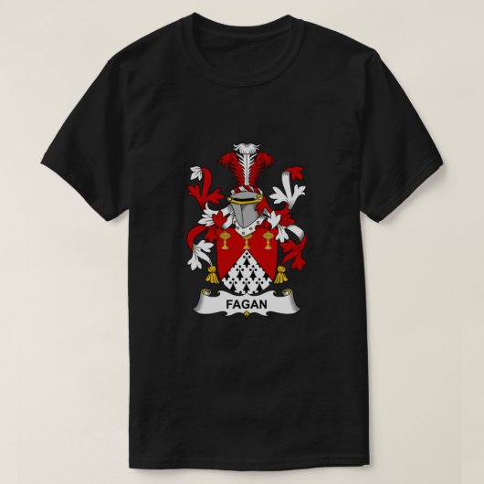 Fagan Coat of Arms - Family Crest Shirt  (Design voorkant)