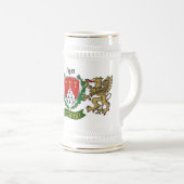 Fagan Irish Shield Gepersonaliseerde Bier Stein Bierpul (Voorkant rechts)
