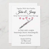 Fagot bruiloft uitnodiging fagottist muzikanten (Voorkant / Achterkant)