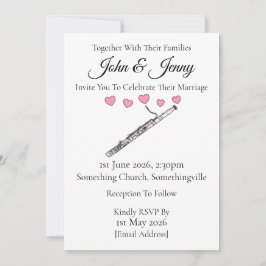 Fagot bruiloft uitnodiging fagottist muzikanten