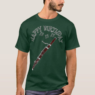 Fagot Gelukkige Verjaardag Fagottist Woodwind Musi T-shirt