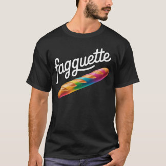 Fagquette Regenbood Brood Humoristische LGBTQ Trot T-shirt