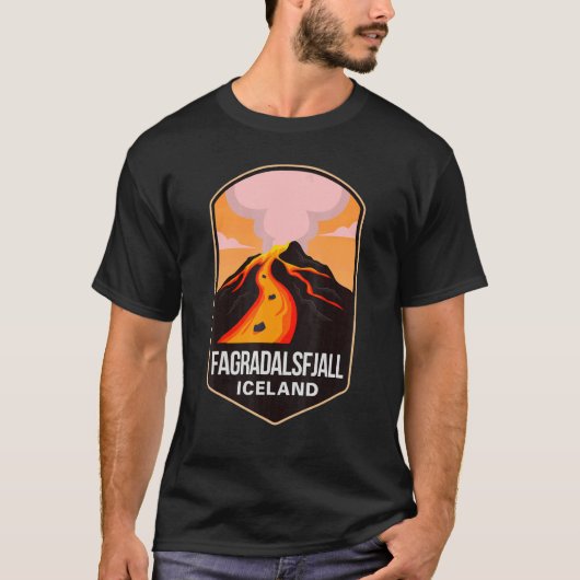 Fagradalsfjall 2022 Mountain Volcano geërupteerde  T-shirt (Voorkant)