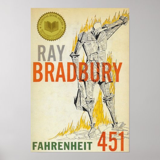 Fahrenheit 451 Ray Bradbury Poster (Voorkant)
