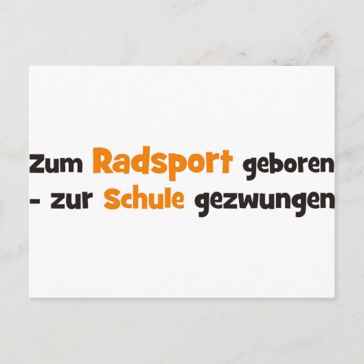 Fahrrad Briefkaart (Voorkant)