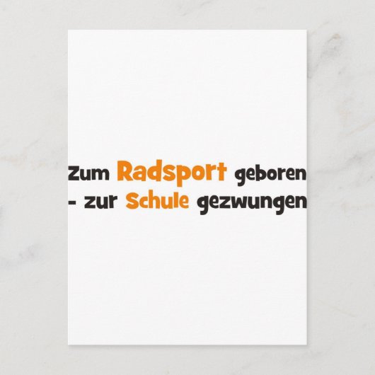Fahrrad Briefkaart (Voorkant)